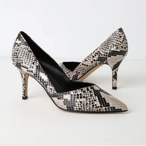 Marc Fisher Tuscany 2 Black Multi Snake Pointed Pump